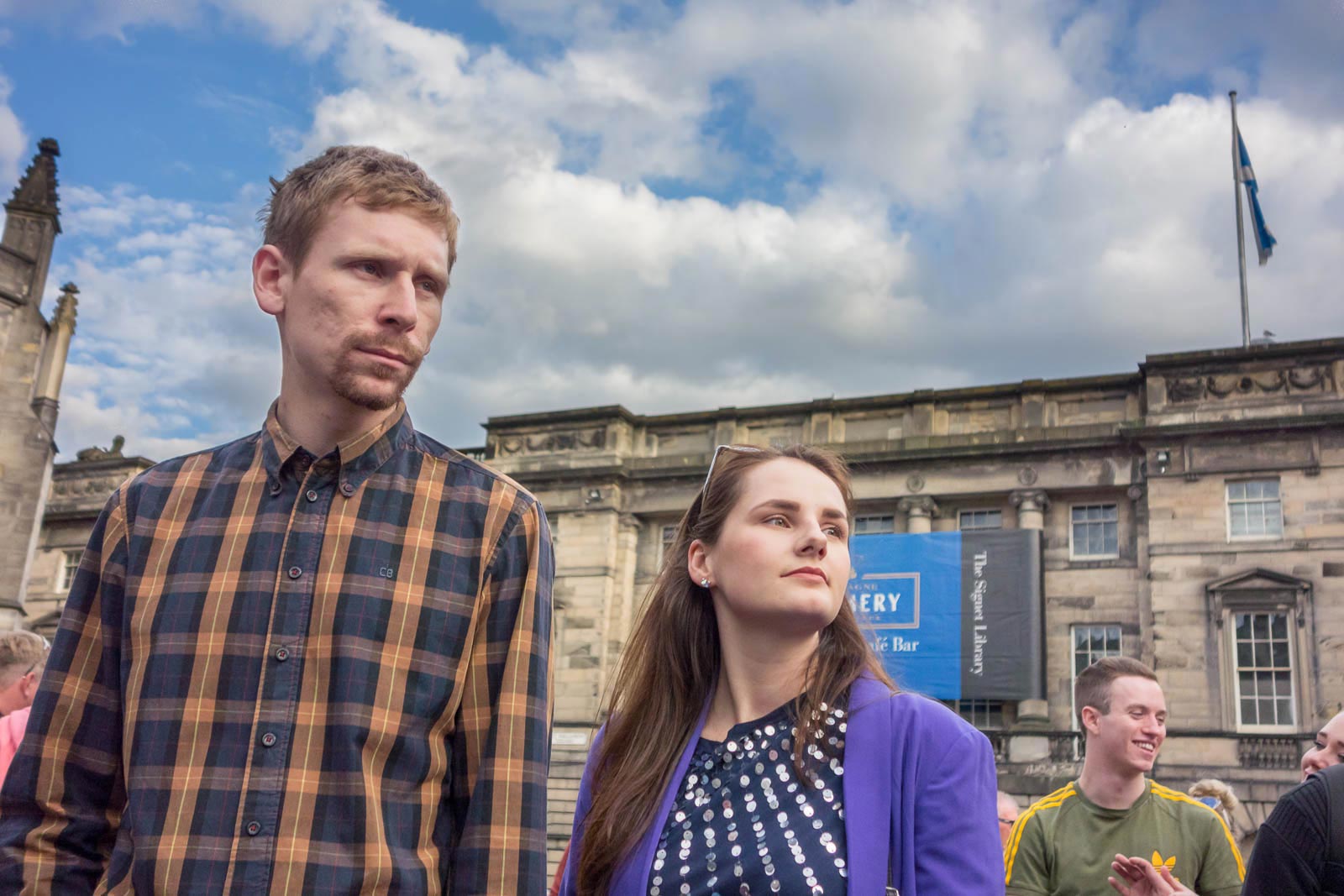 People on the Royal Mile during the Edinburgh Festival